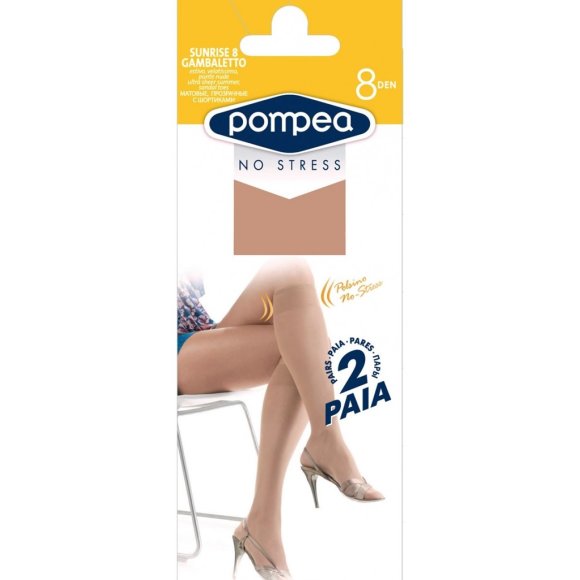 POMPEA - 2 PEZZI GAMBALETTO "SUNRISE" 8 DEN - POLVERE DORATA