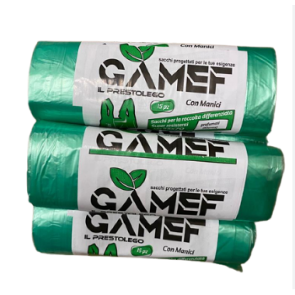SACCHI 55X70 VERDE 180GR PZ15 CT40