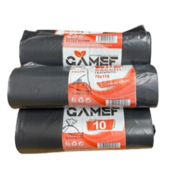 Rotolo da 10 pz con fascetta nero 70x110 cm