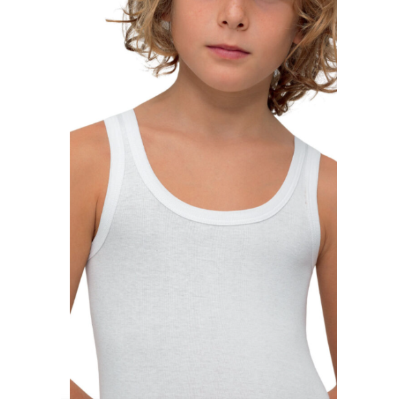 GIEMMETI  CANOTTA UOMO MEZZA MANICA  BIANCO COD.42015