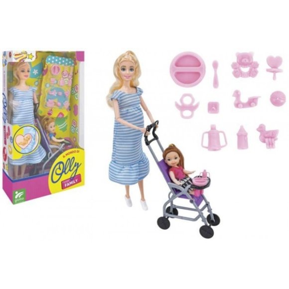 FASHION DOLL INCINTA C/PASSEGGINO