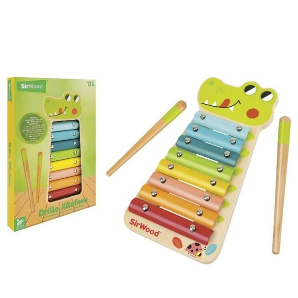 XILOFONO COCCODRILLO IN LEGNO 41598