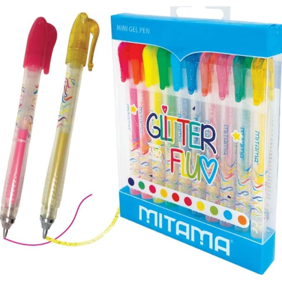 MITAMA MINI PENNA GEL GLITTER 10PZ