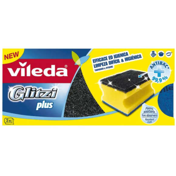Spugne multiuso Vileda Glitzi 3 pezzi