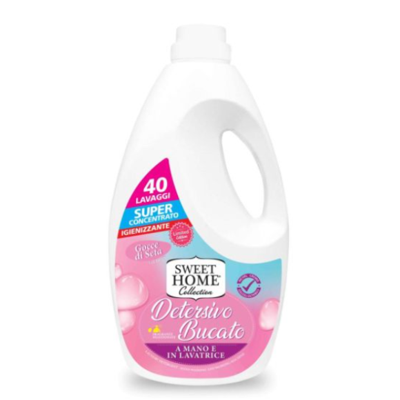 Sweet Home Detersivo Lavatrice Liquido Gocce Di Seta 2000 Ml 40 Lavaggi