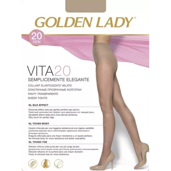 GOLDEN LADY - COLLANT DONNA VITA20 20 DEN - MIELE