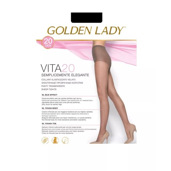 GOLDEN LADY - COLLANT DONNA VITA20 20 DEN - NERO
