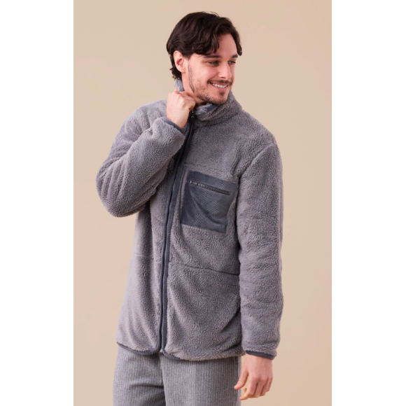 Giacca uomo eco-pelliccia articolo unito GE3068