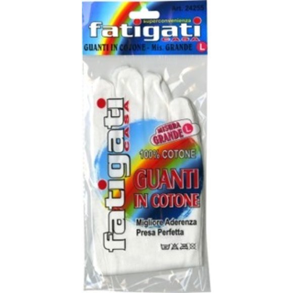 GUANTI IN COTONE MISURA GRANDE 