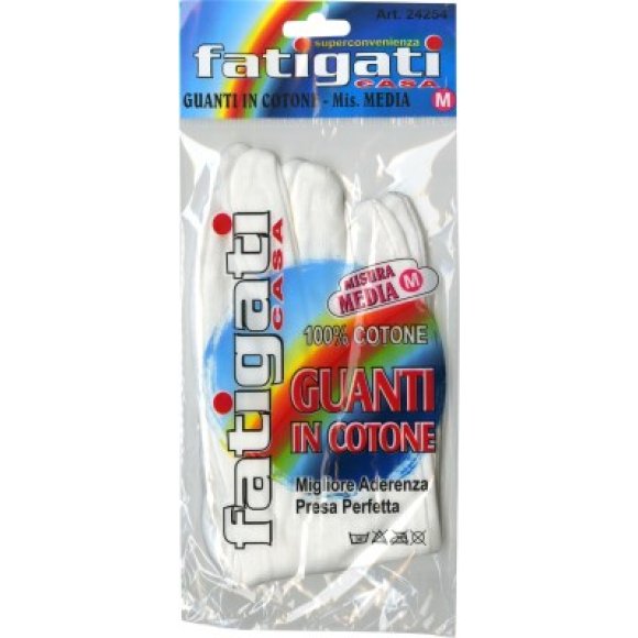 GUANTI IN COTONE MISURA MEDIA