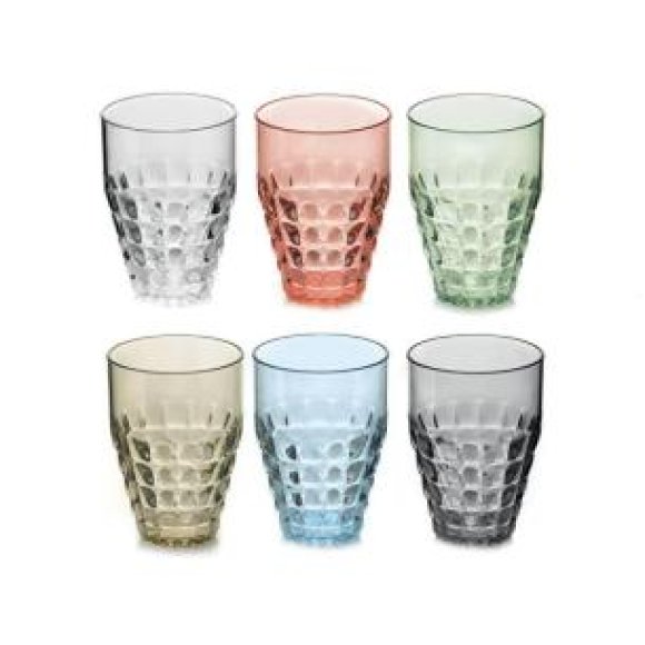 GUZZINI - SET 6 BICCHIERI ALTI LINEA "TIFFANY" - MULTICOLOR