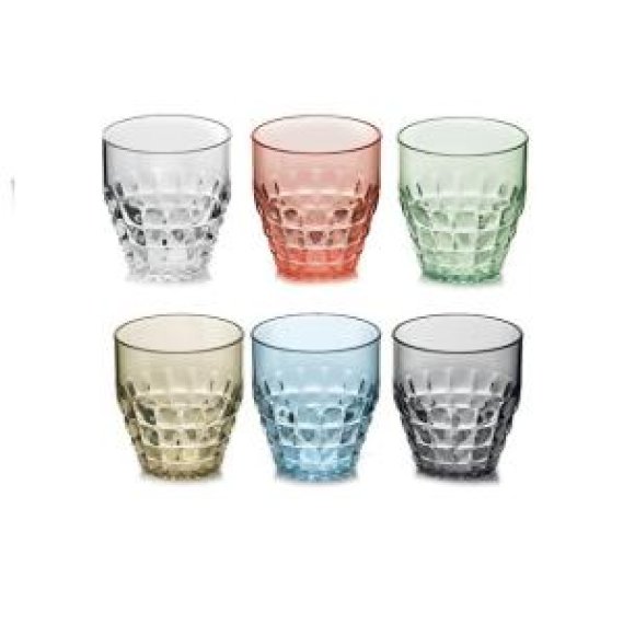 GUZZINI - SET 6 BICCHIERI BASSI LINEA "TIFFANY" - MULTICOLOR