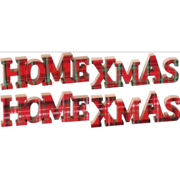 NATALE- DECORAZIONE IN LEGNO+TESSUTO- MODELLI E COLORI ASSORTITI 25CM