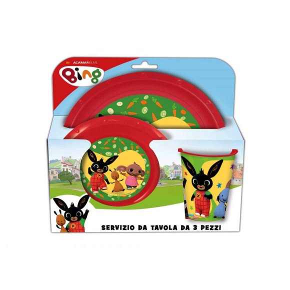 BING*SET 3PZ PIATTI FONDO+PIANO+
