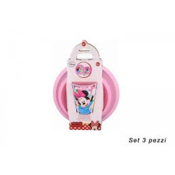 MINNIE*SET 3PZ PIATTI FONDO+PIANO+