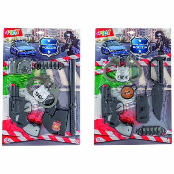 SET GIOCO POLIZIA CON PISTOLA E