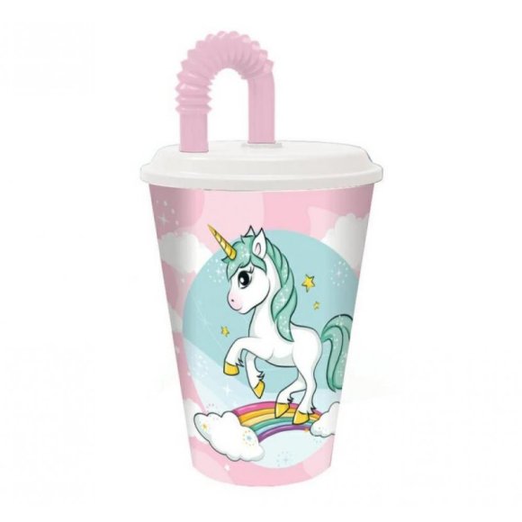 UNICORNO*BICCHIERE CON CANNUCCIA
