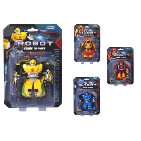 TRAXFIGURE ROBOT AUTO 25CM 4ASS
