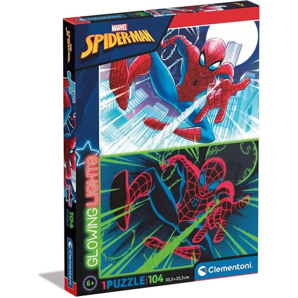 PUZZLE 104*GLOWING MARVEL SPIDERMAN
