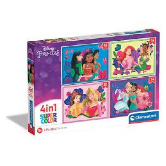 PUZZLE 4IN1 PRINCESS 21517