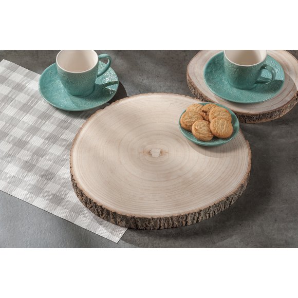 Tagliere Vassoio In Legno Naturale - Diametro 33 cm
