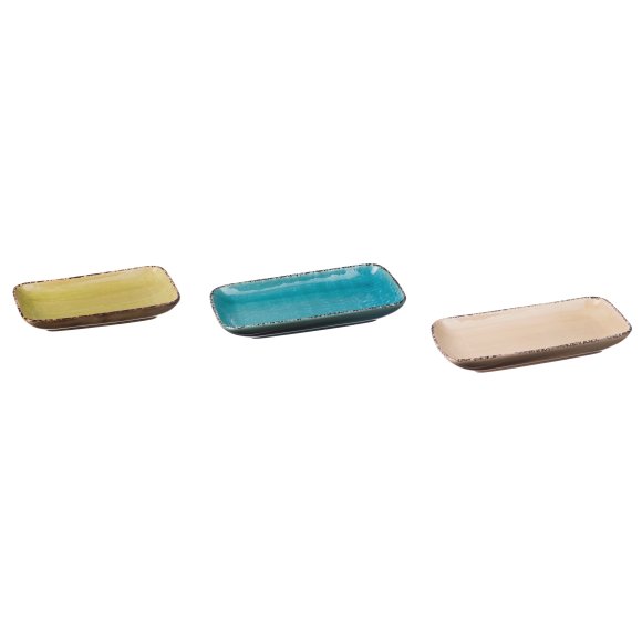 PIATTO CERAMICA SUSY 27x16 cm - 3 COLORI ASSORTITI 