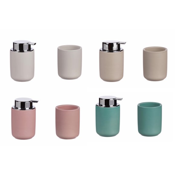 SET 2 PEZZI DA BAGNO CERAMICA - COLORI ASSORTITI