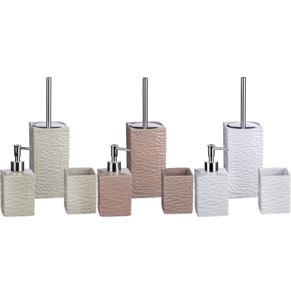 Set 3 pezzi da bagno ceramica - Colori Assortiti