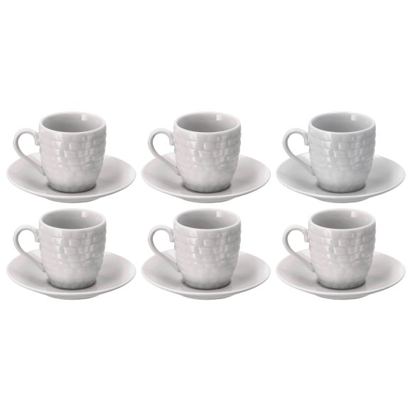 SERVIZIO CAFFÉ IN PORCELLANA - SET PER 6 PERSONE 