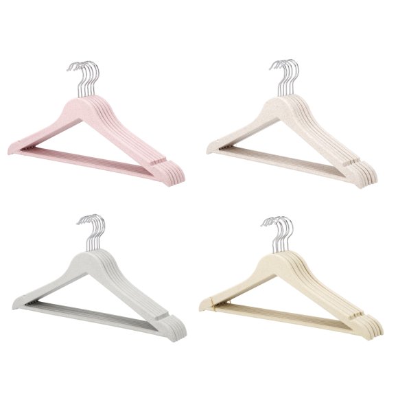 SET 6 GRUCCE LEGNO COMPOSITO 4 COLORI ASSORTITI 