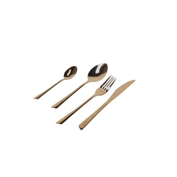 Set 24 Posate In Acciaio Franck Oro