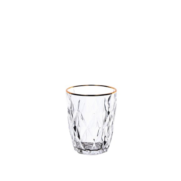 Set 6 bicchieri in vetro "Kreaty Gold"