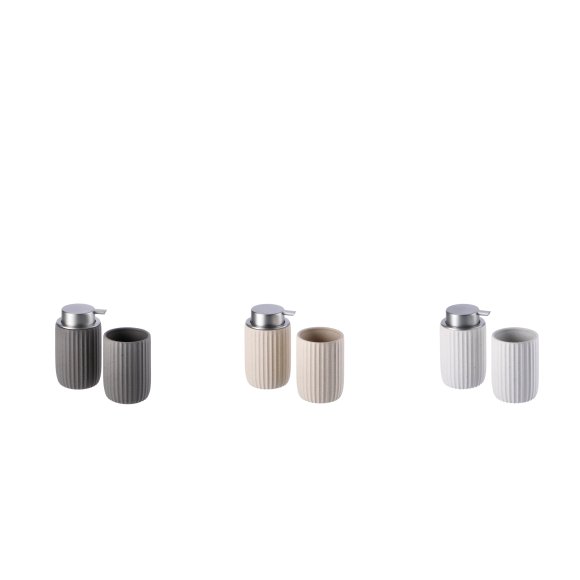 SET 2 PEZZI DA BAGNO CERAMICA - COLORI ASSORTITI