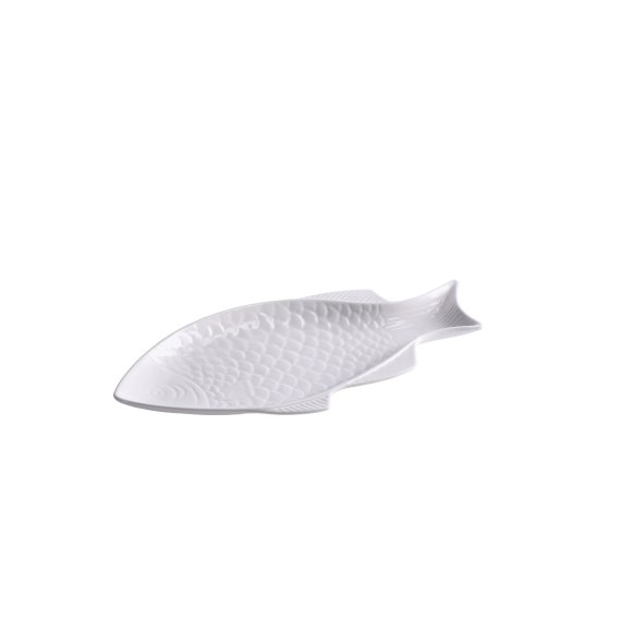 VASSOIO IN CERAMICA FORMA PESCE 33 CM
