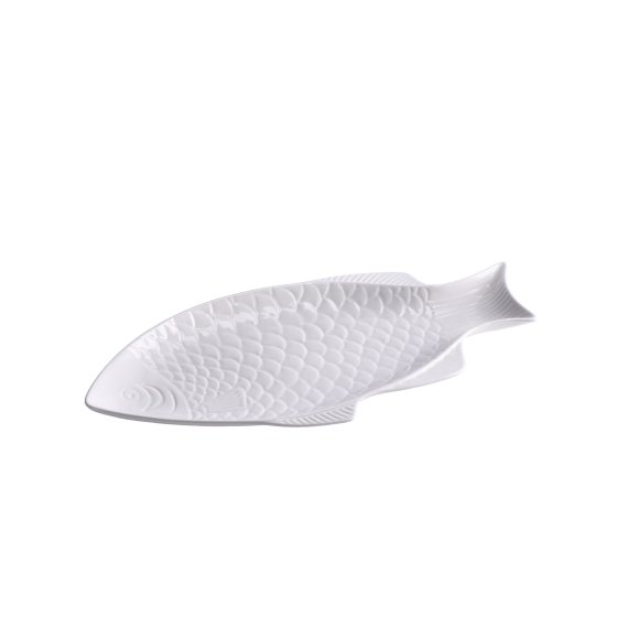 VASSOIO IN CERAMICA FORMA PESCE 41 CM
