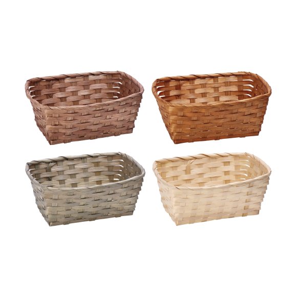 CESTINO RETTANGOLARE IN BAMBOO - COLORI ASSORTITI