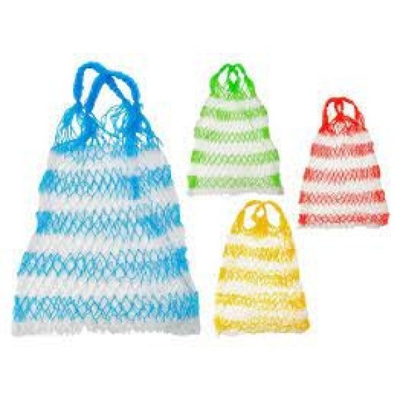 BORSA RETE IN NYLON 10 RIGHE - 4 COLORI ASSORTITI