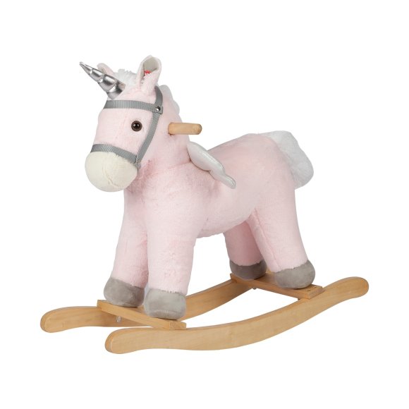 CAVALLO*A DONDOLO ROSA UNICORNO