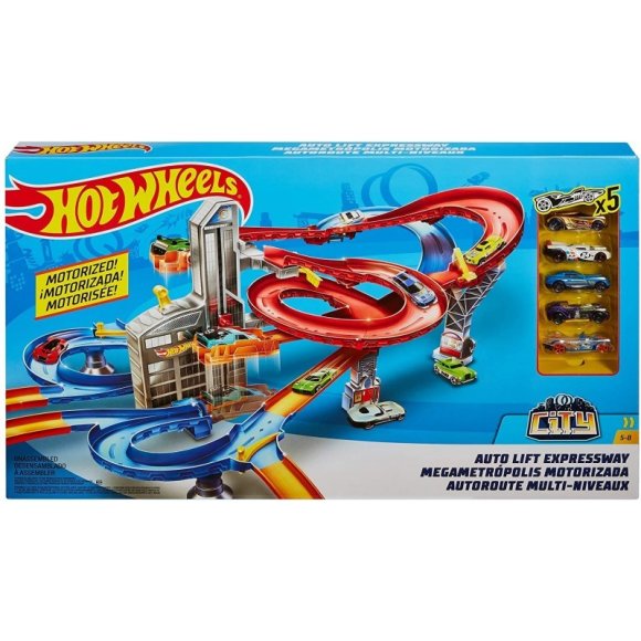 HOT WHEELS AUTO LIFT EXPRESSWAY+5