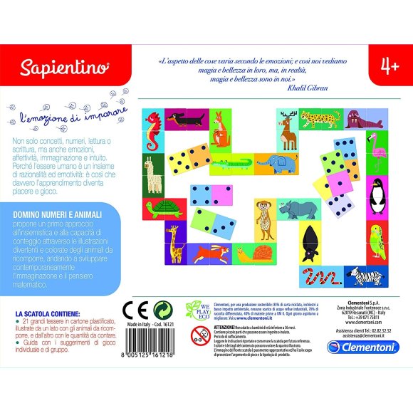 SAPIENTINO*DOMINO ANIMALI E NUMERI