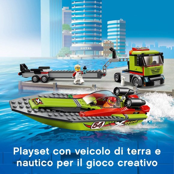 LEGO 60254 TRASPORTO MOTOSCAFI