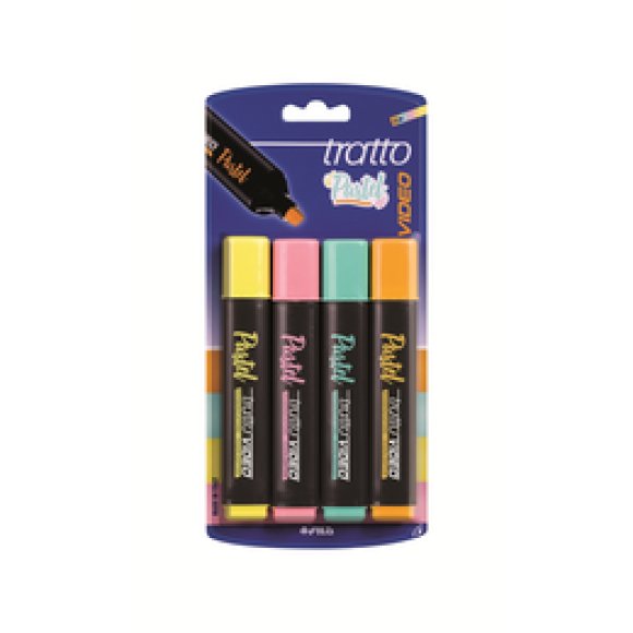 TRATTO VIDEO PASTEL 4 PEZZI 045200