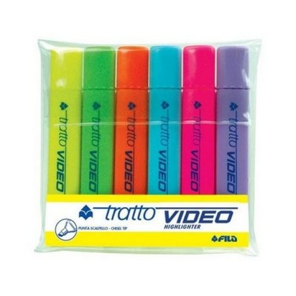 TRATTO VIDEO COLORI ASSORTITI 6PZ