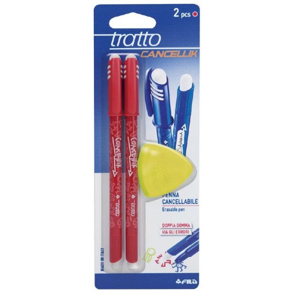 TRATTO 2 CANCELLIK ROSSO+GOMMA