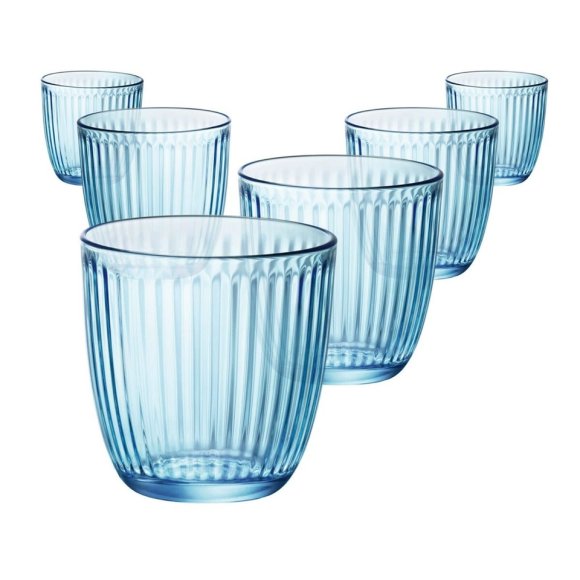 BORMIOLI - 6 PEZZI BICCHIERI ACQUA LILAC - BLU