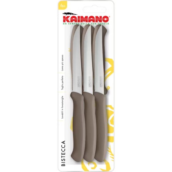 Kaimano Set Coltelli da Tavola "Italicus" 6 Pezzi - Colore Marrone 