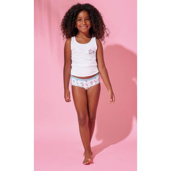 JADEA - COORDINATO BAMBINA CANOTTA+SLIP COD.221 - COLORI ASSORTITI