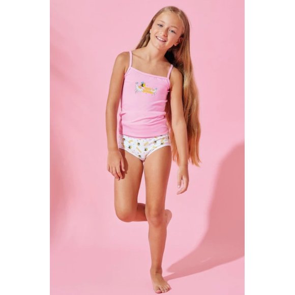 JADEA - COORDINATO BAMBINA TOP+SLIP COD.222 - COLORI ASSORTITI