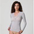 JADEA MAGLIA DONNA 4529 MANICA LUNGA CON PIZZO - COLORI ASSORTITI 
