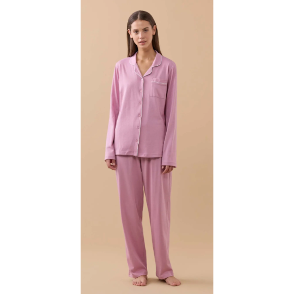 NOI DI NOTTE -Pigiama invernale donna in jersey articolo chic - cod FA9308 